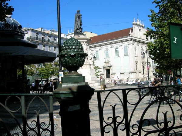 Place Luis de camoes lisbonne portugal