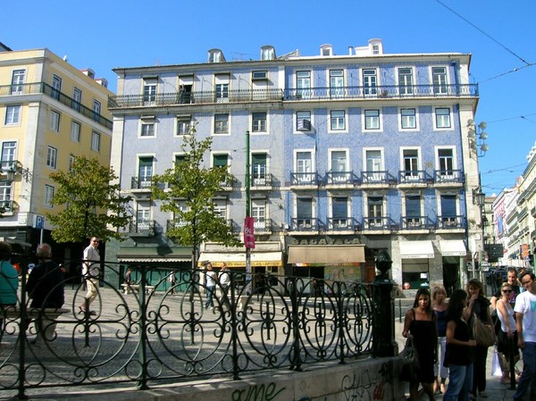 Place Luis de camoes lisbonne portugal