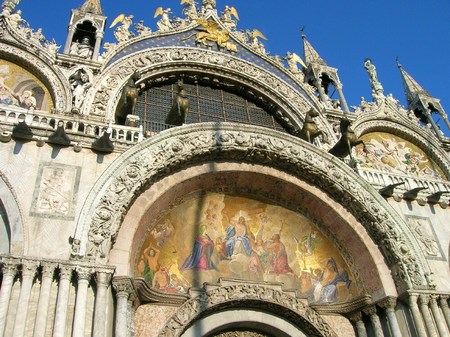 Quadrige Mosaique Facade Basilique Saint-Marc Venise